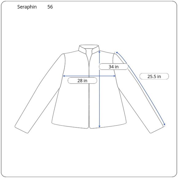 Genuine Seraphin Mens Leather Jacket France Adjust Cuffs Front Pockets Size 56 - Picture 4 of 13